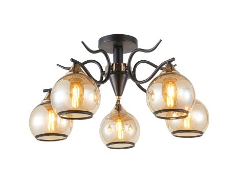 Декоративная люстра INTEREES IS 6409-5 BK+FG