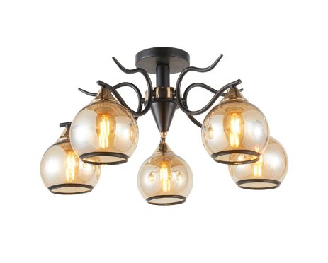 Декоративная люстра INTEREES IS 6409-5 BK+FG