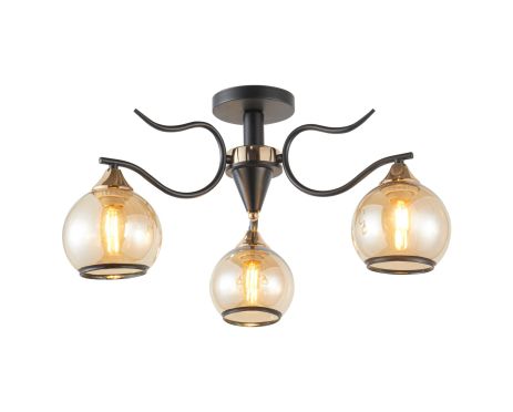 Декоративная люстра INTEREES IS 6409-3 BK+FGS