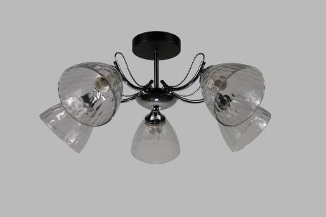 Люстра декоративна INTEREES IS 53008/5 CR+BK