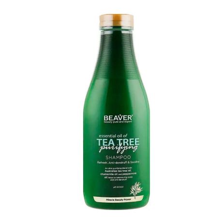 Шампунь для жирных волос Beaver Essential Oil of Tea Tree Purifying Shampoo с маслом чайного дерева, 730 мл