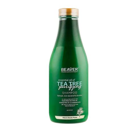 Шампунь для жирных волос Beaver Essential Oil of Tea Tree Purifying Shampoo с маслом чайного дерева, 730 мл