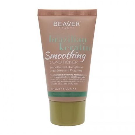Кондиціонер з кератином Beaver Brazilian Keratin Smoothing Conditioner для еластичності волосся, 40 мл