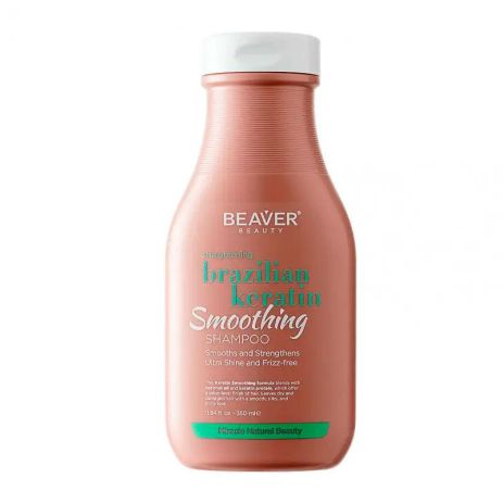 Шампунь з кератином Beaver Brazilian Keratin Smoothing Shampoo для еластичності волосся, 350 мл