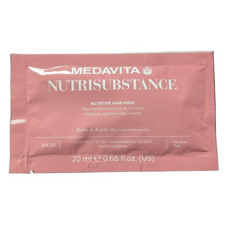 Питательная маска Medavita Nutrisubstance Nutritive Hair Mask для сухих волос, 20 мл (саше)