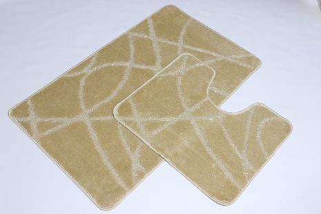 Коврик для ванной и туалета Vonaldi, 100x60 см и 50x60 см, beige 00185