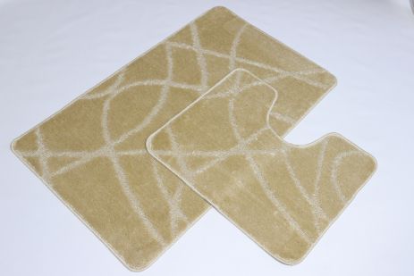 Коврик для ванной и туалета Vonaldi, 100x60 см и 50x60 см, beige 00185