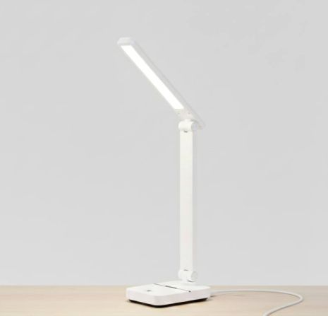 Настольный LED светильник VALESO, аккумуляторный, складной, полный спектр, белый 1949