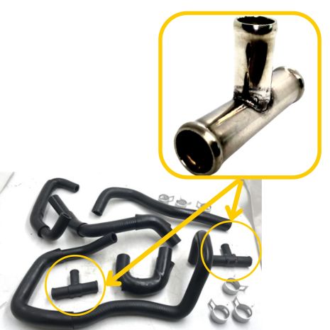 Тройник печки MR201040 Mitsubishi из нержавейки - ПОЖИЗНЕННАЯ ГАРАНТИЯ, ACS (Р363)