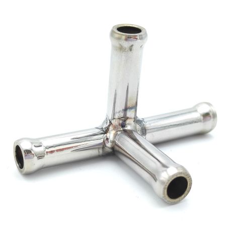 Разветвитель тосольный из нержавейки (8x8x8x8 мм) под углом 90 градусов, ACS (Т08080808Х90)