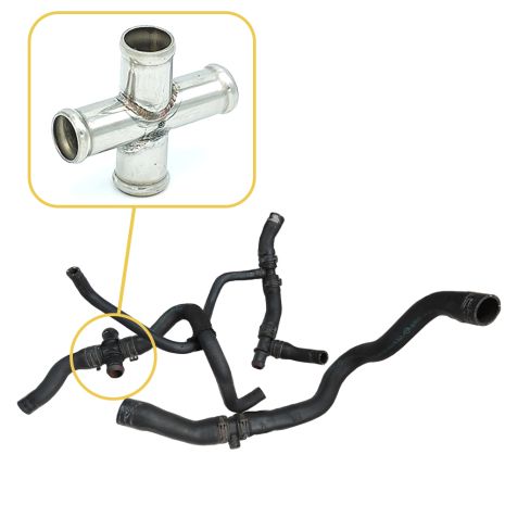 Патрубок охолодження 17127518613 BMW з нержавійки - ДОВІЧНА ГАРАНТІЯ, ACS (Р1311)