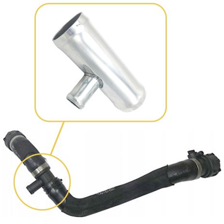 Патрубок охолодження 4f0121055P Audi з нержавійки - ДОВІЧНА ГАРАНТІЯ, ACS (Р1236)