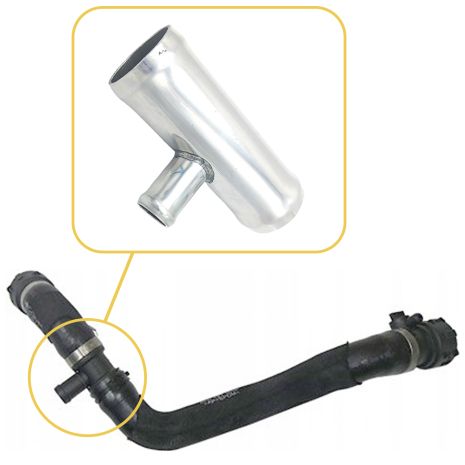 Патрубок охолодження 4f0121055P Audi з нержавійки - ДОВІЧНА ГАРАНТІЯ, ACS (Р1236)