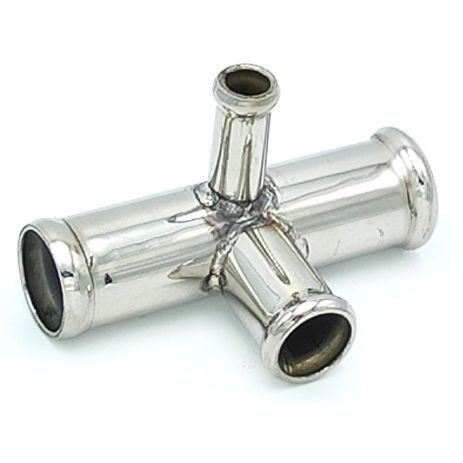 Разветвитель тосольный из нержавейки (20x20x16x10 мм) под углом 90 градусов, ACS (Т20162010Х90)