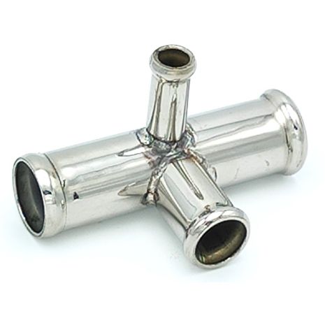 Разветвитель тосольный из нержавейки (20x20x16x10 мм) под углом 90 градусов, ACS (Т20162010Х90)