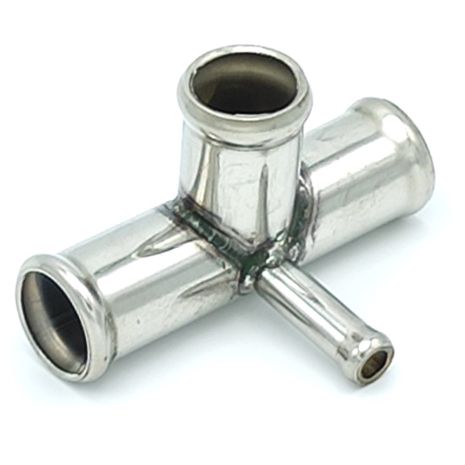Разветвитель тосольный из нержавейки (20x20x20x8 мм) под углом 90 градусов, ACS (Т20202008Х90)