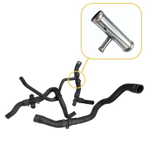 Патрубок охлаждения 17127518614 BMW из нержавейки - ПОЖИЗНЕННАЯ ГАРАНТИЯ, ACS (Р1312)