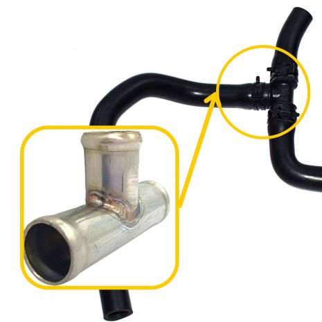 Тройник вентиляции картера 06A103474A Audi, Seat, Skoda, VW из нержавейки - ПОЖИЗНЕННАЯ ГАРАНТИЯ, ACS (Р225)