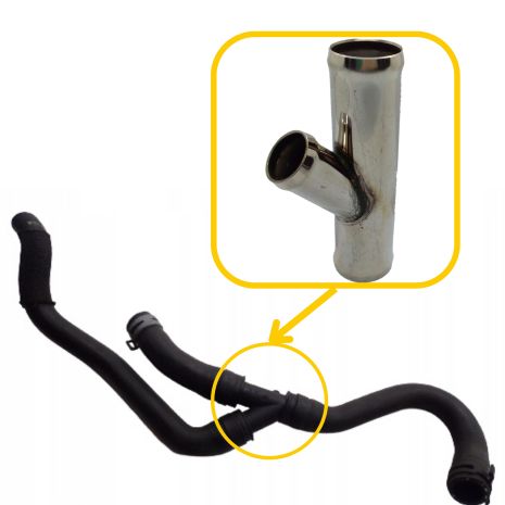 Трійник охолодження 1K0121087Q Audi, Seat, Skoda, VW з нержавійки - ДОВІЧНА ГАРАНТІЯ, ACS (Р113)