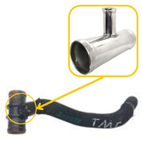 Тройник охлаждения 1K0121087AE VW из нержавейки - ПОЖИЗНЕННАЯ ГАРАНТИЯ, ACS (Р329)