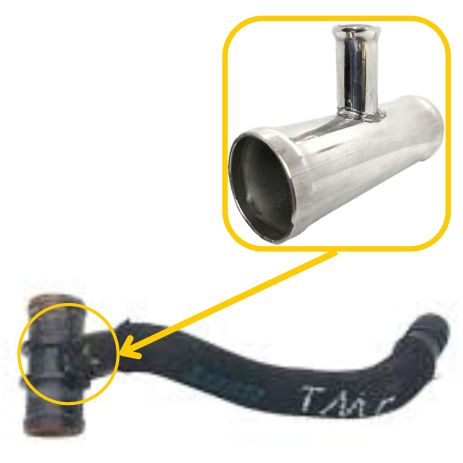 Тройник охлаждения 1K0121087AE VW из нержавейки - ПОЖИЗНЕННАЯ ГАРАНТИЯ, ACS (Р329)