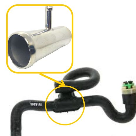 Тройник охлаждения 9129576 Opel из нержавеющей стали - ПОЖИЗНЕННАЯ ГАРАНТИЯ, ACS (Р204)