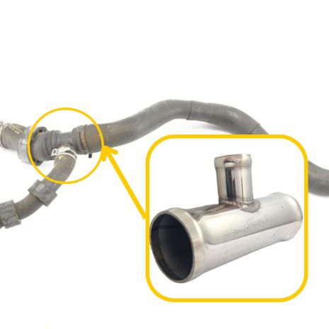 Тройник охлаждения 6R0122051AB Audi, Seat, Skoda, VW из нержавейки - ПОЖИЗНЕННАЯ ГАРАНТИЯ, ACS (Р105)