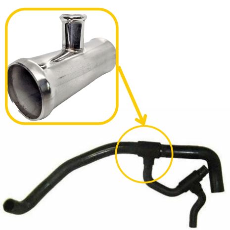 Тройник шланга 044121101L VW из нержавейки - ПОЖИЗНЕННАЯ ГАРАНТИЯ, ACS (Р394)