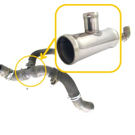 Тройник охлаждения 6R0122101BC Audi, Seat, Skoda, VW из нержавейки - ПОЖИЗНЕННАЯ ГАРАНТИЯ, ACS (Р104)