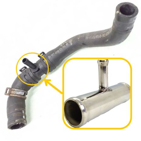 Тройник охлаждения 1K0122063P Seat, VW из нержавейки - ПОЖИЗНЕННАЯ ГАРАНТИЯ, ACS (Р106)