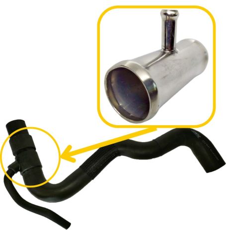 Тройник охлаждения 16571-28250 Toyota из нержавейки - ПОЖИЗНЕННАЯ ГАРАНТИЯ, ACS (Р168)