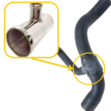 Трійник охолодження 4A0121055F Audi з нержавійки - ДОВІЧНА ГАРАНТІЯ, ACS (Р314)