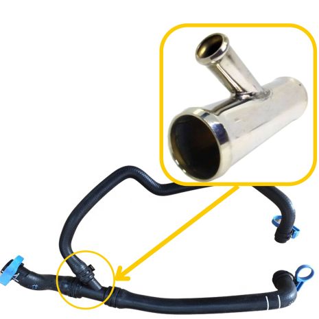 Трійник шланга 94610605121 Porsche з нержавійки - ДОВІЧНА ГАРАНТІЯ, ACS (Р379)