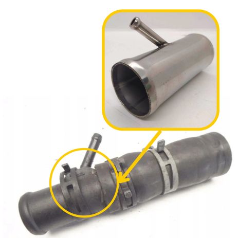 Трійник охолодження 1C0121438A Seat, VW з нержавійки - ДОВІЧНА ГАРАНТІЯ, ACS (Р317)