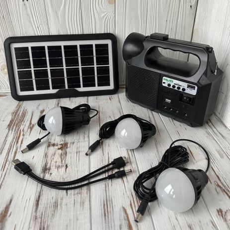 Зарядное устройство и осветительная станция на солнечной батарее GDLite GD-8017 MUSIC с радио и MP3