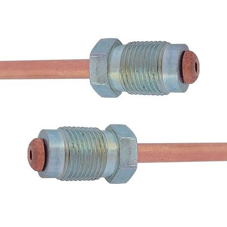 Трубка гальмівна мідна (L=250мм) з након. 104/104, ACS (WP576CU)