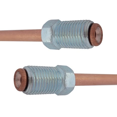 Трубка гальмівна мідна (L=1700мм) з након. 116/116, ACS (WP220CU)