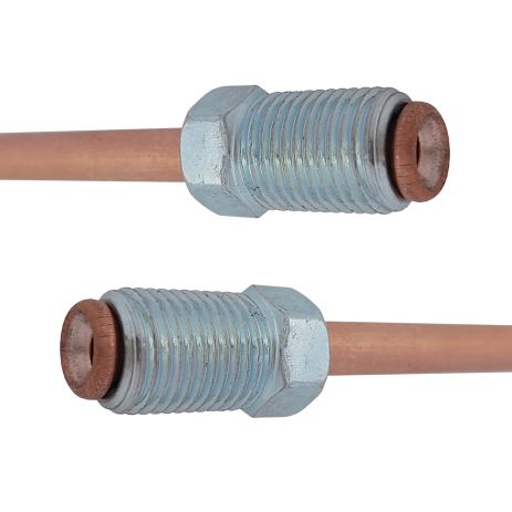 Трубка тормозная медная (L=2250мм) с након. 116/116, ACS (WP816CU)