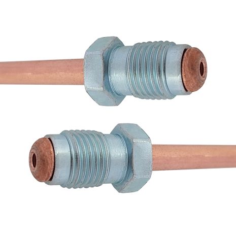 Медная тормозная трубка (L 4100мм) с наконечниками (105а/105а) – WP1591Cu, ACS (WP1591CU)