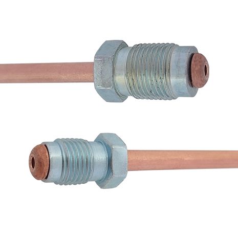 Медная тормозная трубка (L 4000мм) с наконечниками (104/105а) – WP1586Cu, ACS (WP1586CU)