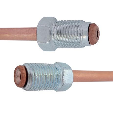 Трубка гальмівна мідна (L=3480мм) з након. 105/116, ACS (WP977CU)