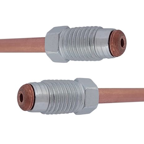 Трубка гальмівна мідна (L=865мм) з након. 112/112, ACS (WP1226CU)