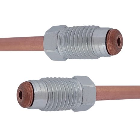 Трубка гальмівна мідна (L=865мм) з након. 112/112, ACS (WP1226CU)