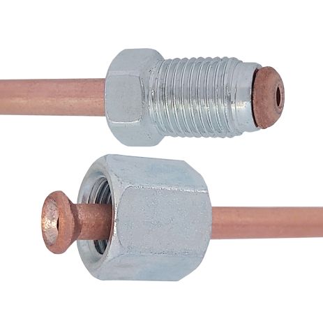 Трубка тормозная медная (L=2200мм) с након. 105/106, ACS (WP187CU)