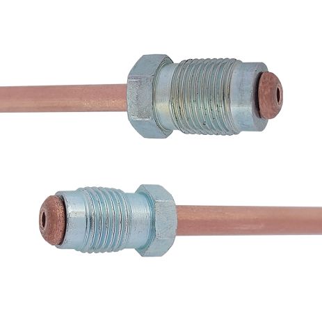 Медная тормозная трубка (L 3820мм) с наконечниками (104/105D) – WP1579Cu, ACS (WP1579CU)