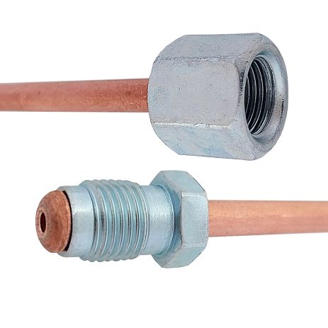 Трубка гальмівна мідна (L=3550мм) з након. 106/105а, ACS (WP1560CU)