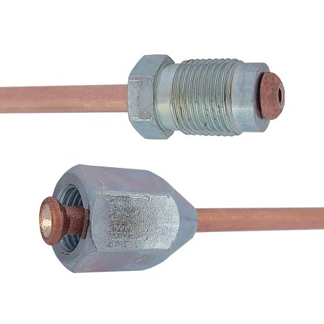 Трубка гальмівна мідна (L=600мм) з након. 104/110х, ACS (WP1670CU)