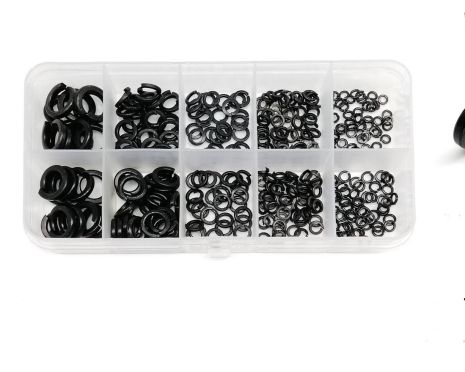 Металеві шайби гровера набір 320 штук чорні