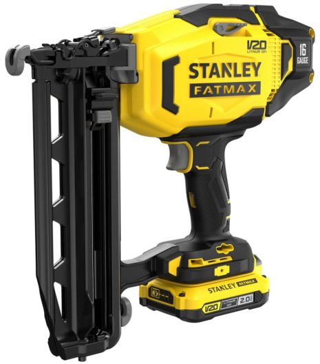 Цвяхів пістолет FATMAX V20, 2 акум по 2А для G16. 25-64мм товщ цвяха 1,6мм + кейс STANLEY SFMCN616D2K-QW