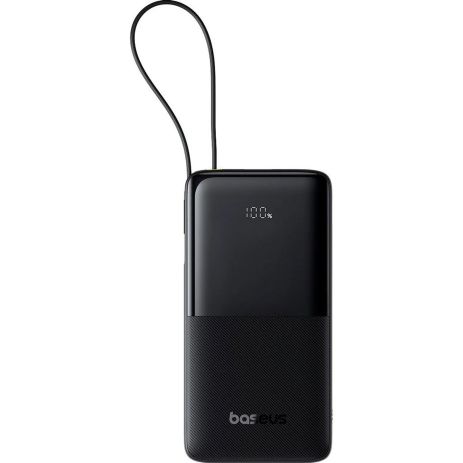 Повербанк Baseus Bipow 2 Digital Display With Built-in USB-C Cable 10000mah 20W Black P10077101113-00
